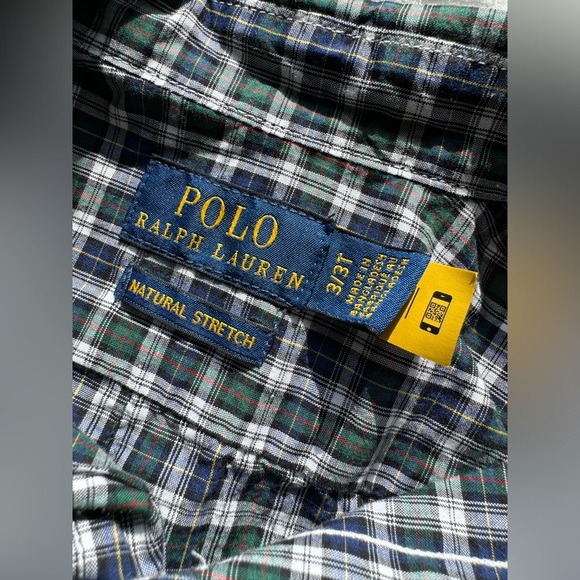 Polo Ralph Lauren Plaid Cotton Poplin Boxy Shirt Size 3T - Picture 2 of 4
